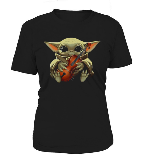 Baby Yoda Hugging Violin Women's T-Shirt