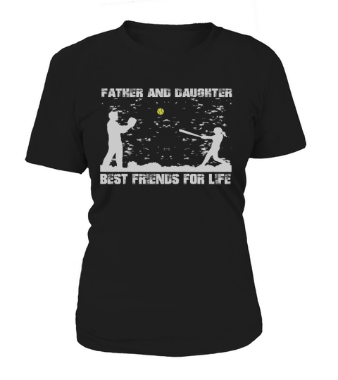 Father And Daughter Softball Frontside Women's T-Shirt