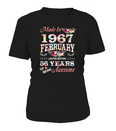 February 1967 Flower 56 Years Of Being Awesome Women's T-Shirt