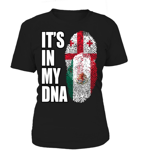 Georgian And Mexican Mix Heritage DNA Flag Women's T-Shirt