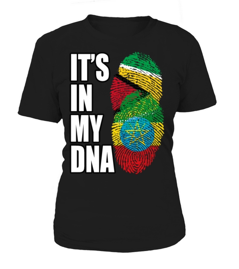 Guyanese And Ethiopian Mix Heritage DNA Flag Women's T-Shirt