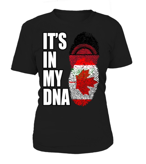 Malawian And Canadian Mix Heritage DNA Flag Women's T-Shirt