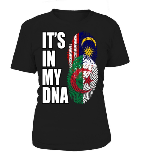 Malaysian And Algerian Mix Heritage DNA Flag Women's T-Shirt