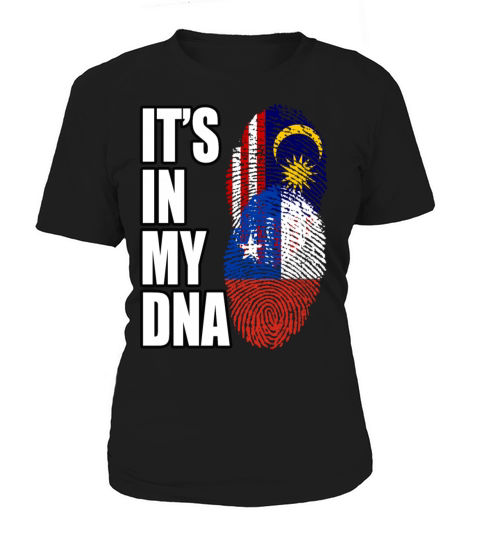 Malaysian And Chilean Mix Heritage DNA Flag Women's T-Shirt
