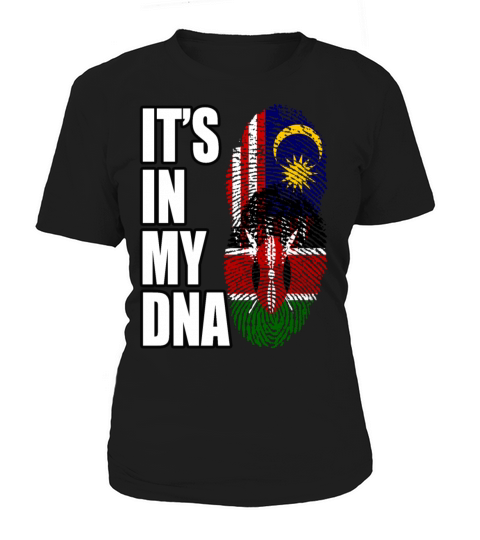 Malaysian And Kenyan Mix Heritage DNA Flag Women's T-Shirt