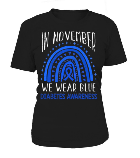 Rainbow Diabetes Awareness Blue In November Women's T-Shirt