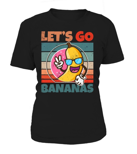 Retro Vintage Lets Bananas Funny Peace Banana Women's T-Shirt