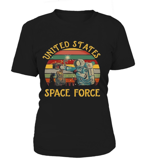 Retro Vintage United States Space Force Punch The Alien shirt Women's T-Shirt