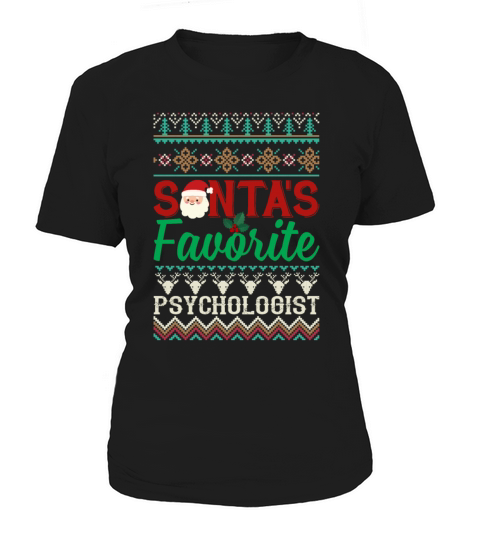 Santas Favorite Psychologist Funny Christmas Women's T-Shirt