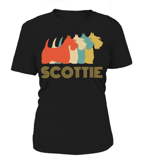 Scottie Scottish Terrier Dog Breed Vintage Look Women's T-Shirt