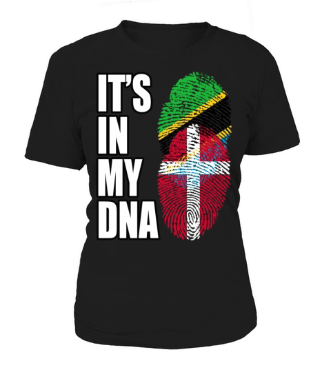 Tanzanian And Danish Vintage Heritage DNA Flag Women's T-Shirt