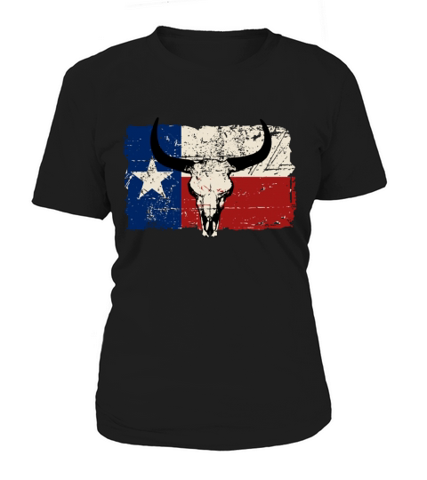 Texas Bull Flag - Vintage Look Womens T-Shirts Women's T-Shirt