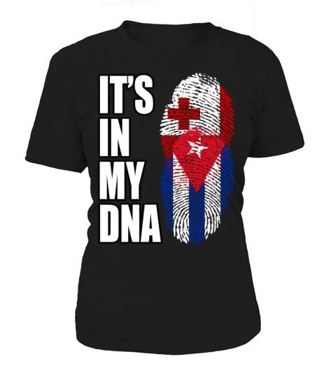 Tongan And Cuban Mix Heritage DNA Flag Women's T-Shirt