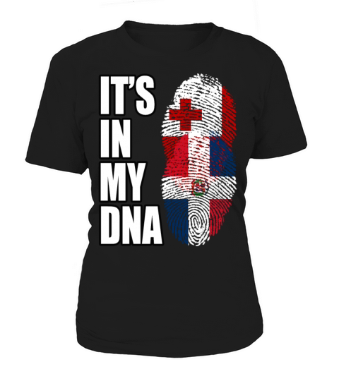 Tongan And Dominican Mix Heritage DNA Flag Women's T-Shirt