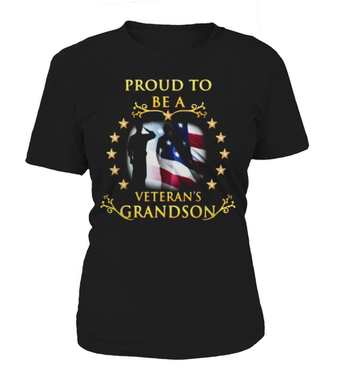 Veterans Day Grandson T shirt USA Flag Patriotic Gift Women's T-Shirt