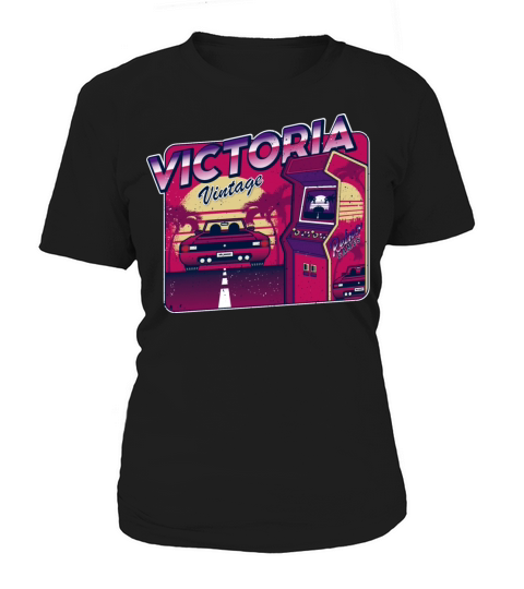 Victoria Funny Personalized Vintage Gamer 80s 90s Women's T-Shirt