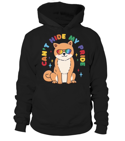 A corgi wearing pride sunglasses Hoodie Unisex