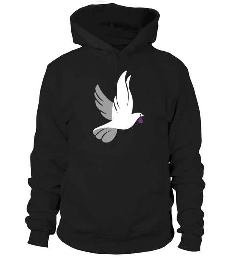Dove Shedding a Purple Tear T Shirt Hoodie Unisex