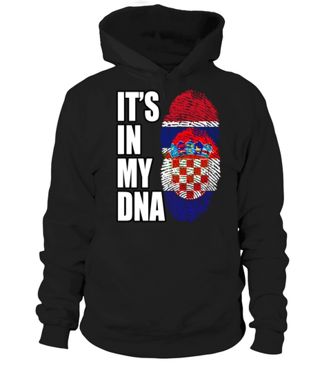 Gambian And Croatian Mix Heritage DNA Flag Hoodie Unisex
