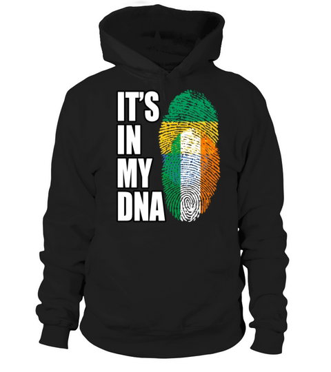 Gambian And Irish Mix Heritage DNA Flag Hoodie Unisex