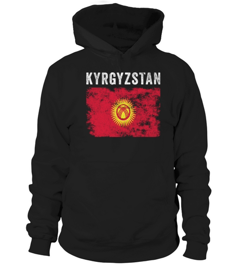 Kyrgyzstan Flag Vintage Kyrgyzstani Flag Hoodie Unisex