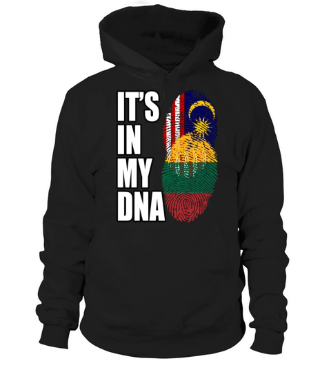 Malaysian And Lithuanian Mix Heritage DNA Flag Hoodie Unisex