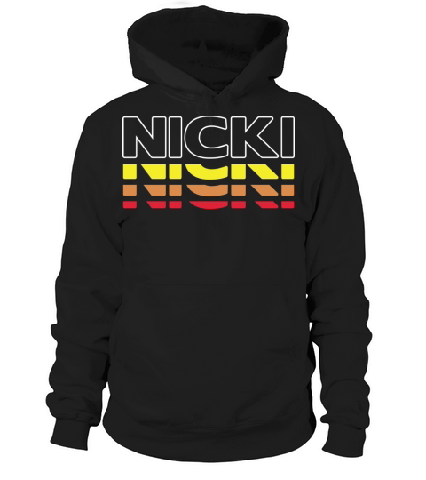 Nicki First Name Funny Vintage Sunset Nicki Hoodie Unisex