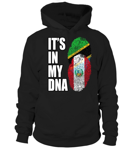 Tanzanian And Peruvian Vintage Heritage DNA Flag Hoodie Unisex