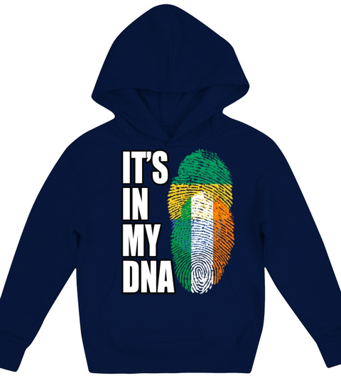 Gambian And Irish Mix Heritage DNA Flag Kids Hoodie