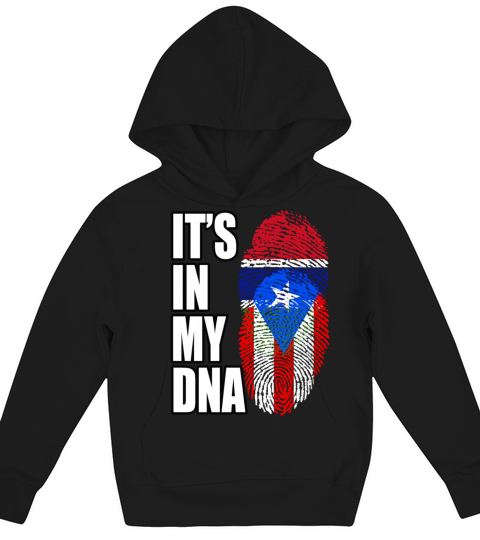 Gambian And Puerto Rican Mix Heritage DNA Flag Kids Hoodie