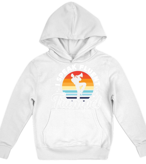 Trumpet Player Vintage Retro I Kids Hoodie