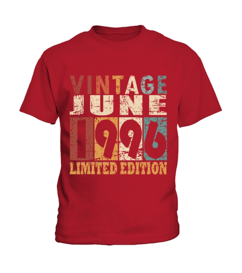 1996 vintage born in June gift Kids T-Shirt