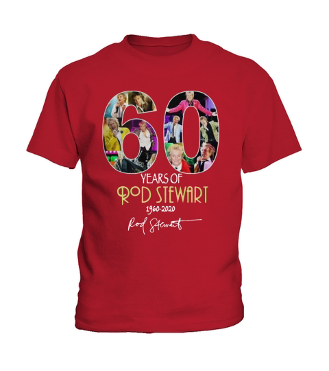 60 Years of Rod Stewart 1960 2020 signature shirt Kids T-Shirt