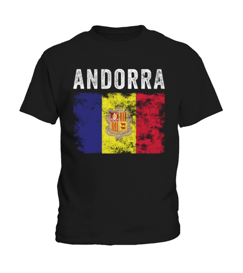Andorra Flag Distressed - Andorran Flag Kids T-Shirt