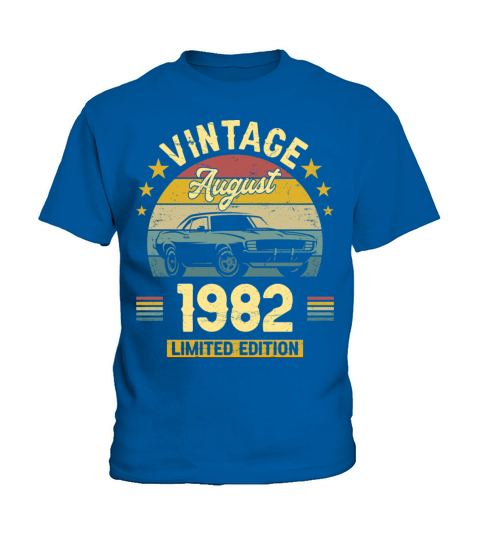 August 1982 40 Years Old Vintage 40th Birthday Kids T-Shirt