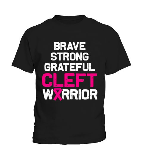 Cleft Palate Lip Proud Strong Awareness design Kids T-Shirt
