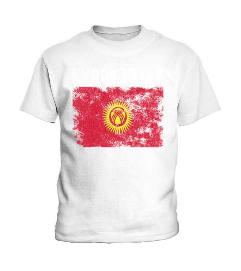Kyrgyzstan Flag Vintage Kyrgyzstani Flag Kids T-Shirt
