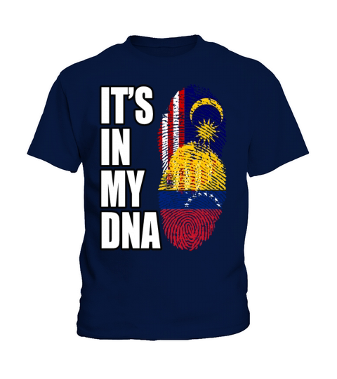 Malaysian And Venezuelan Mix Heritage DNA Flag Kids T-Shirt