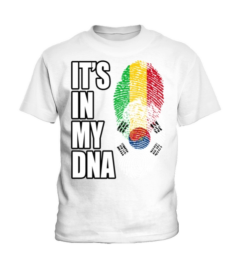 Malian And South Korean Mix Heritage DNA Flag Kids T-Shirt