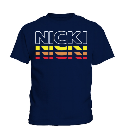 Nicki First Name Funny Vintage Sunset Nicki Kids T-Shirt