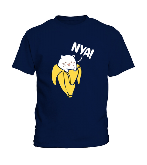 Nya Cat Banana Vintage Kids T-Shirt