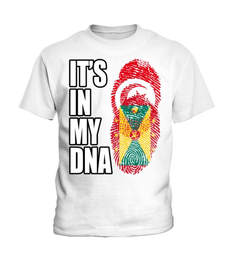 Tunisian And Grenadian Mix Heritage DNA Flag Kids T-Shirt
