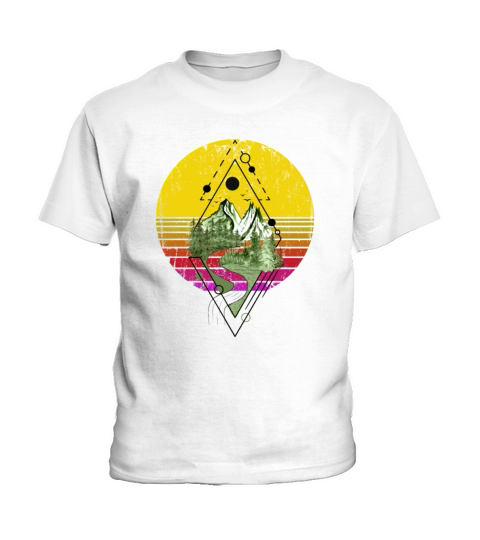 Vintage road wild mountain Kids T-Shirt