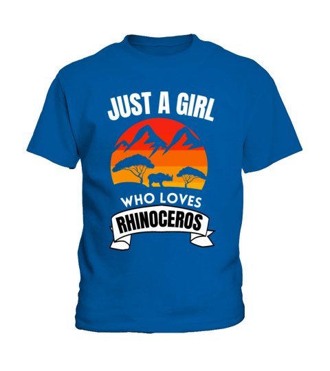 Zoo Animal Lover Girl Gift Retro Africa Rhinoceros Kids T-Shirt