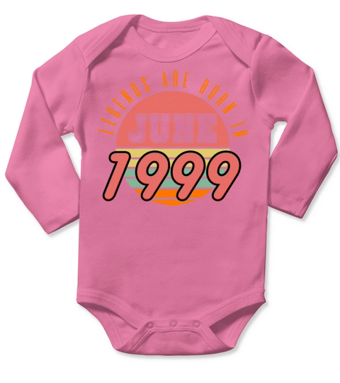 1999 vintage born in June gift Long Sleeve Baby One-Piece