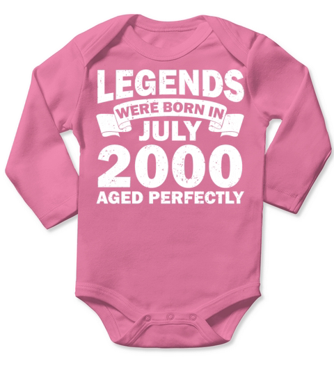 22nd birthday July vintage 2000 gift idea Long Sleeve Baby One-Piece