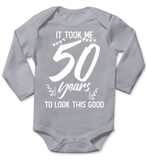 50th Birthday 50 Fifty Fiftieth Age Anniversary Long Sleeve Baby One-Piece
