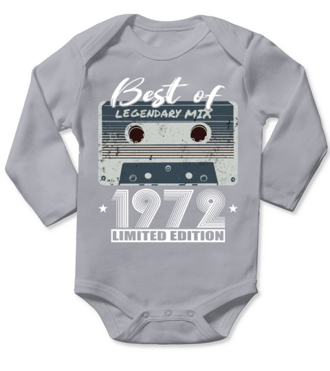 50th birthday vintage 1972 best of 1972 Long Sleeve Baby One-Piece