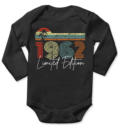 60 Years 1962 Vintage Limited Edition Long Sleeve Baby One-Piece