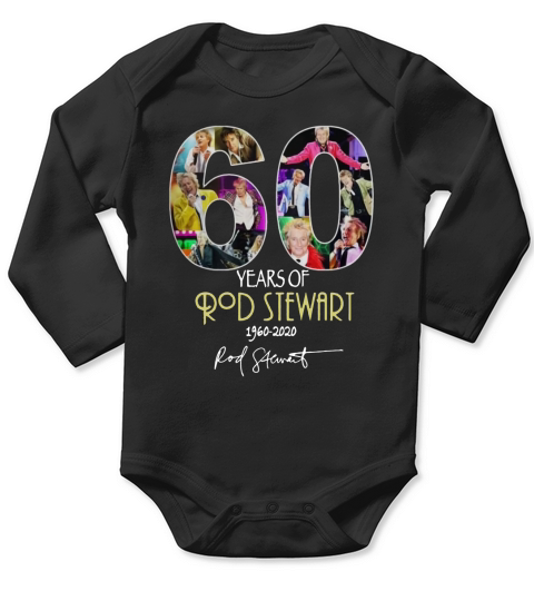 60 Years of Rod Stewart 1960 2020 signature shirt Long Sleeve Baby One-Piece